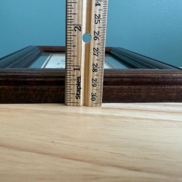 Framed Wall Art With "Dont Count Sheep Talk To The Shepherd" Text In Dark Wood F - Picture 10 of 10